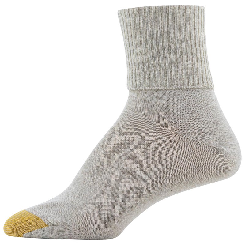 GOLDTOE Women's Classic Turn Cuff Socks, Multipairs, Brown Black Mix (6-Pairs), Shoe Size: 6-9 - Image 3